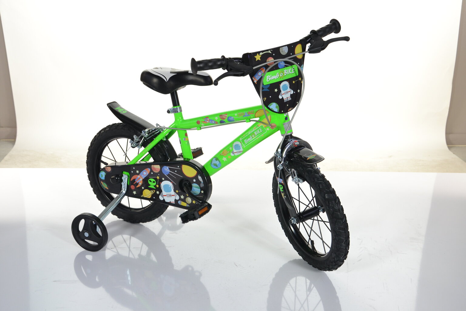 Laste jalgratas Bimbo Bike 14" Boy Cosmos, roheline hind ja info | Jalgrattad | hansapost.ee