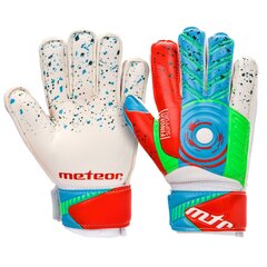 Перчатки вратаря Meteor Defence, белые цена и информация | Тренировочные перчатки. Размер 5 | hansapost.ee