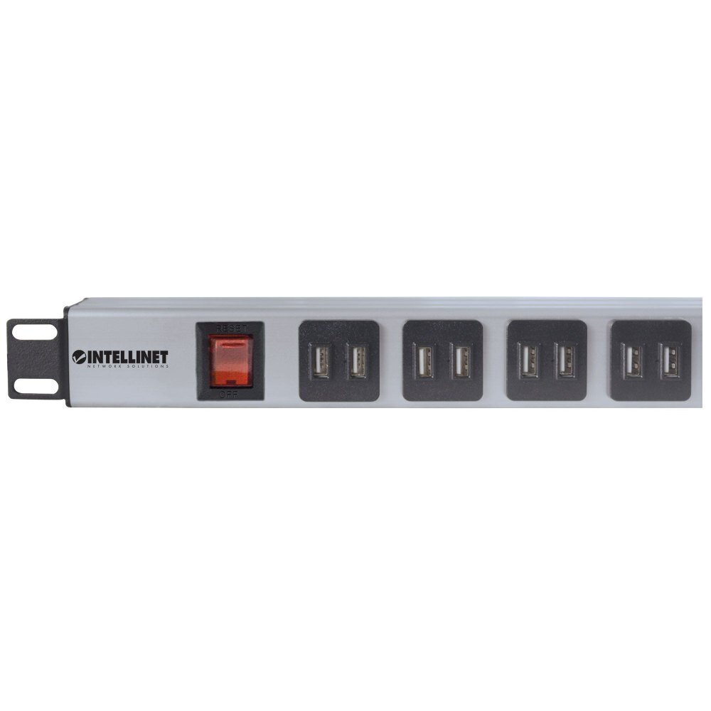 Elektrijaotusseade Intellinet 19" kappidele, 16x USB-A pesa. hind ja info | Pikendusjuhtmed | hansapost.ee