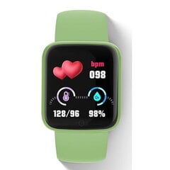 Фитнес смарт-часы iWear M7 с Full Touch 1,3 '' IPS дисплеем изм. HR & кровяного давления / соц. сети, зеленые цена и информация | Смарт-часы (smartwatch) | hansapost.ee