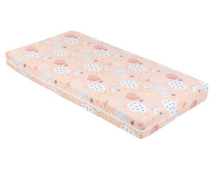 Madrats lastele Kikkaboo Siesta 60x120x10 cm, Clouds Peach цена и информация | Матрасы | hansapost.ee