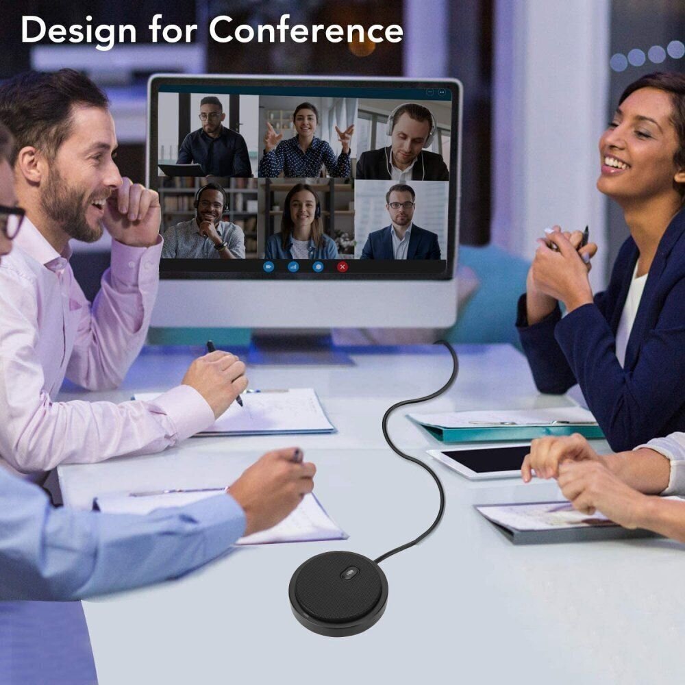 Konverentsi mikrofon Techly 360 ° USB 2.0 vaigistusfunktsiooniga цена и информация | Mikrofonid | hansapost.ee