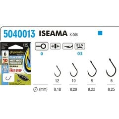 Крючки с поводком KAMATSU Iseama Method Feeder Silicone 10 см №12 цена и информация | KAMATSU Спорт, досуг, туризм | hansapost.ee