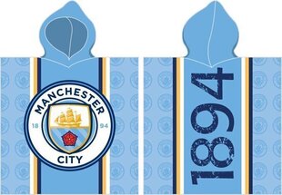 Laste kahepoolne rätik-pontšo kapuutsiga Manchester City MCFC hind ja info | Rätikud ja saunalinad | hansapost.ee