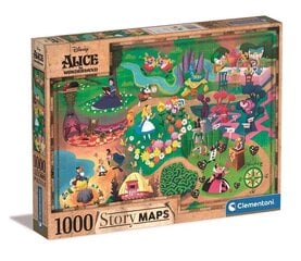 Pusle Clementoni Story Maps Alice in Wonderland, 1000-osaline hind ja info | Pusled lastele ja täiskasvanutele | hansapost.ee