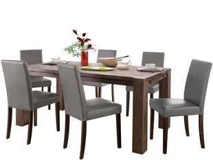 Комплект мебели для столовой Notio Living Matrix180/Liva, коричневый/светло-серый цена и информация | Комплекты мебели для столовой | hansapost.ee