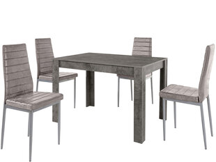 Комплект мебели для столовой Notio Living Lori 120/Kota, светло-серый  цена и информация | Комплекты мебели для столовой | hansapost.ee