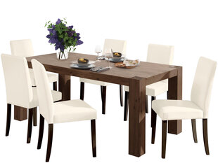 Комплект в столовую Notio Living Matrix 180, темно-коричневый цена и информация | Комплекты мебели для столовой | hansapost.ee