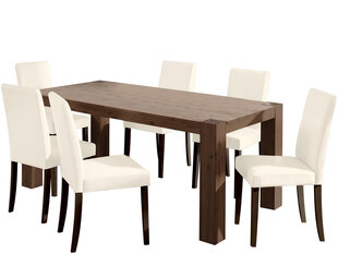 Комплект в столовую Notio Living Matrix 180, темно-коричневый цена и информация | Комплекты мебели для столовой | hansapost.ee