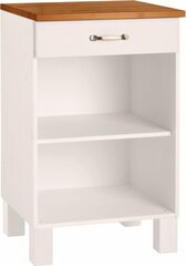 Кухонный шкафчик Notio Living Dennis 60 с 1 ящиком, белый / коричневый цена и информация | Кухонные шкафчики | hansapost.ee
