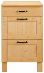 Кухонный шкафчик Notio Living Dennis 60 с 3 ящиками, светло - коричневый цена и информация | Кухонные шкафчики | hansapost.ee