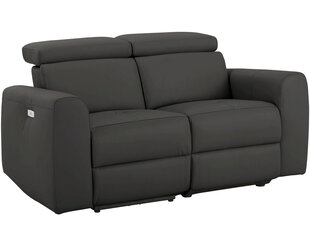 Двухместный диван с электрической функцией отдыха Notio Living Capena, искусственная кожа, коричневый цена и информация | Диваны | hansapost.ee