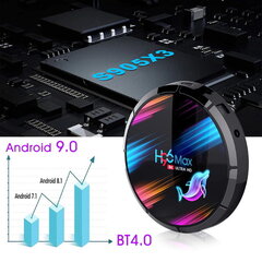 Мультимедиа консоль Riff H96 Max X3 4K Smart TV Box 4GB +64GB Android 9.0 Wi-Fi / BT Amlogic S905, черная цена и информация | Мультимедийные проигрыватели | hansapost.ee