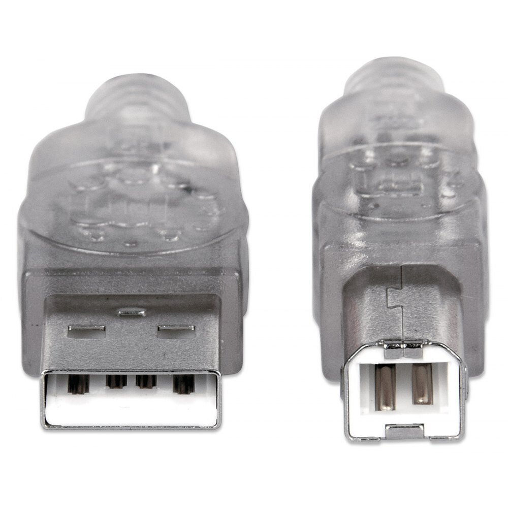 Kaabel Manhattan USB A-B M/M 1,8m USB2.0 Hi-Speed hall цена и информация | Juhtmed ja kaablid | hansapost.ee