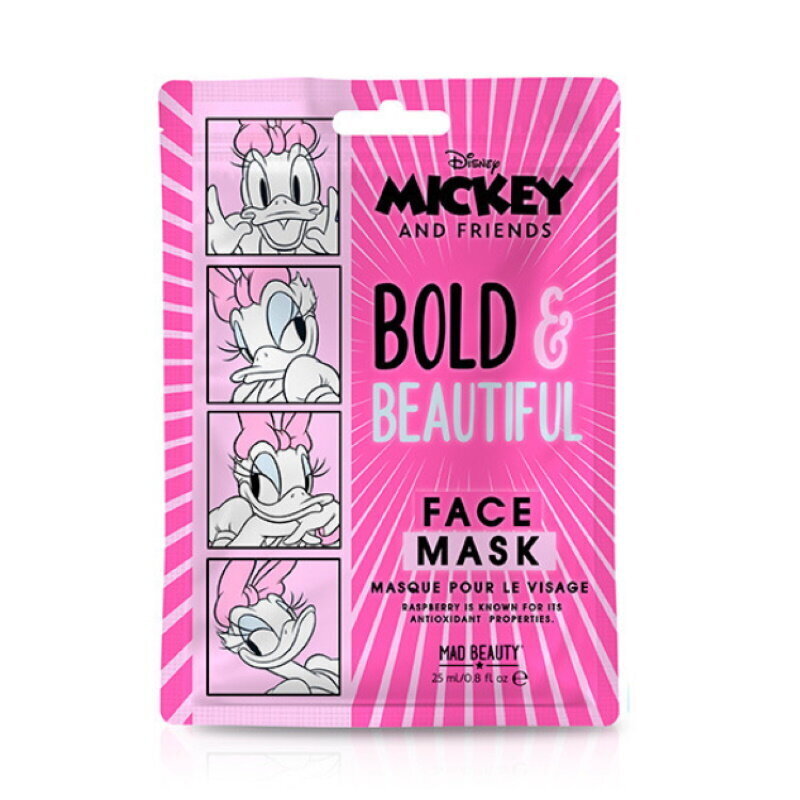 Niisutav ja lõbus näomask Mad Beauty Mickey After Summer Sun & Pool Kids (1 tk Daisy Raspberry x 25 ml) цена и информация | Laste ja ema kosmeetika | hansapost.ee