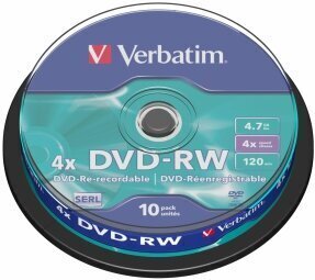 DVD-RW plaadid Verbatim 43552 цена и информация | Vinüülplaadid, CD, DVD | hansapost.ee