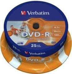 DVD-R plaadid Verbatim 43538 hind ja info | Vinüülplaadid, CD, DVD | hansapost.ee