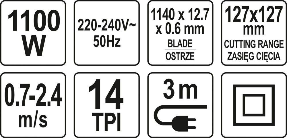 Lintsaag YATO YT-82185 | 1100W | 127x127MM hind ja info | Elektrilised saed, ketassaed ja tarvikud | hansapost.ee