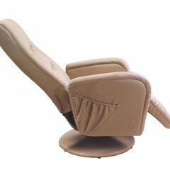 Массажное кресло-реклаймер Halmar Pulsar 2, песочного цвета цена и информация | Кресла для отдыха | hansapost.ee