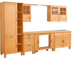 Набор мебели для кухни из 8 частей Notio Living Dennis 60, светло-коричневый цвет цена и информация | Кухонные гарнитуры | hansapost.ee