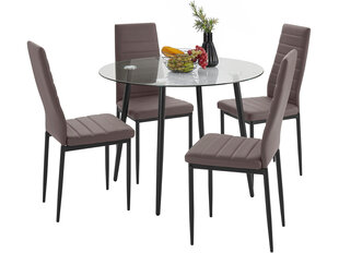 Обеденный комплект Notio Living Darius 100/Sally, коричневый цвет цена и информация | Комплекты мебели для столовой | hansapost.ee