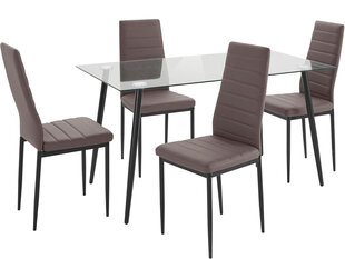 Обеденный комплект Notio Living Darius 140/Sally, коричневый цвет цена и информация | Комплекты мебели для столовой | hansapost.ee