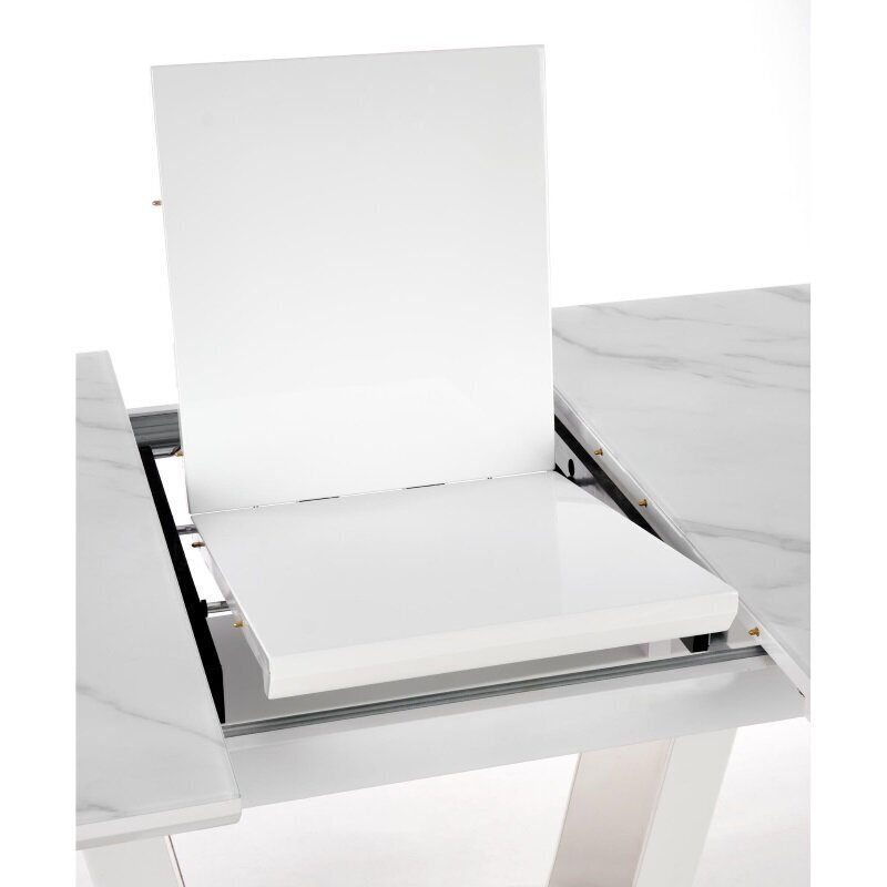 Pikendatav söögilaud Blanco 160/200x90 cm, valge marmor/valge hind ja info | Köögilauad, söögilauad | hansapost.ee