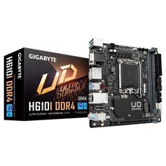 Материнская плата Gigabyte H610I DDR4 1.0 M/B Processor family Intel, Processor socket  LGA1700, DDR4 DIMM, Memory slots 2, Supported hard disk drive interfaces 	SATA, M.2, Number of SATA connectors 4, Chipse цена и информация | Gigabyte Компьютерные компоненты | hansapost.ee