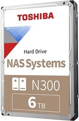 Toshiba Hard Drive NAS N300 7200 RPM, 6000 GB hind ja info | Sisemised kõvakettad | hansapost.ee