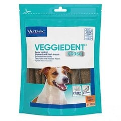 VIRBAC Veggiedent Fresh S для собак (5 - 10 кг), 15 шт. цена и информация | Лакомства для собак | hansapost.ee