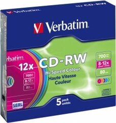 Диски CD-RW Verbatim 43167 цена и информация | Виниловые пластинки, CD, DVD | hansapost.ee