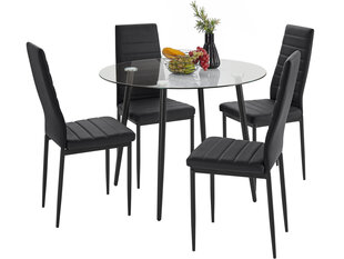 Набор мебели для столовой Notio Living Darius 100/Sally, черный цвет цена и информация | Комплекты мебели для столовой | hansapost.ee