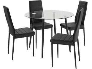 Набор мебели для столовой Notio Living Darius 100/Sally, черный цвет цена и информация | Комплекты мебели для столовой | hansapost.ee