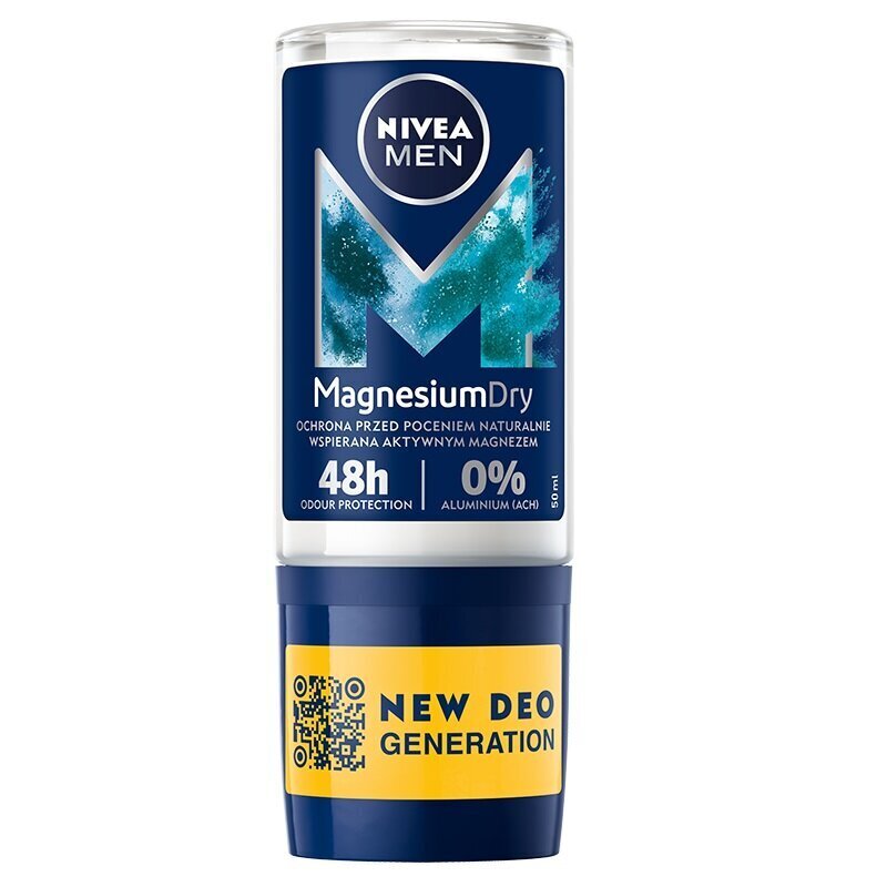 Deodorant Nivea Magnesium Dezodorant Dry 48H - Roll-on, 50ml цена и информация | Deodorandid | hansapost.ee