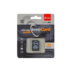 Imro 4GB microSDHC kl. 10 + adapter hind ja info | Mälukaardid mobiiltelefonidele | hansapost.ee