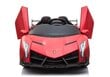 Kahekohaline laste elektriauto Lamborghini Veneno, punane hind ja info | Laste elektriautod | hansapost.ee