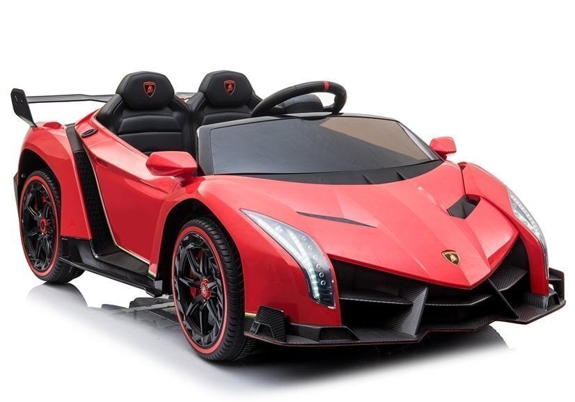 Kahekohaline laste elektriauto Lamborghini Veneno, punane hind ja info | Laste elektriautod | hansapost.ee
