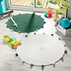 Douceur d'Intérieur vaip Pompomparty, valge-roheline, Ø 90 cm цена и информация | Ковры | hansapost.ee