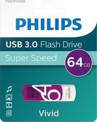 Philips Vivid 64GB USB 3.0 hind ja info | Mälupulgad | hansapost.ee