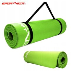 Treeningmatt SportVida NBR Non-Slip Exercise Mat 180x60x1 cm, roheline hind ja info | Joogamatid | hansapost.ee