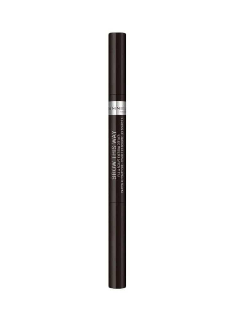 Kulmupliiats harjaga Rimmel This Way 0,25 g, 004 Soft Black цена и информация | Kulmupliiatsid, -puudrid ja -värvid | hansapost.ee