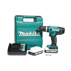 Ударная дрель-шуруповерт Makita HP488DWE 18 В, 2x1,5 Ач цена и информация | Дрели и шуруповёрты | hansapost.ee