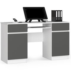 Kirjutuslaud NORE A5, hall/valge цена и информация | Компьютерные, письменные столы | hansapost.ee
