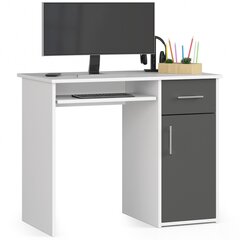 Письменный стол NORE Pin, белый/серый цена и информация | Компьютерные, письменные столы | hansapost.ee