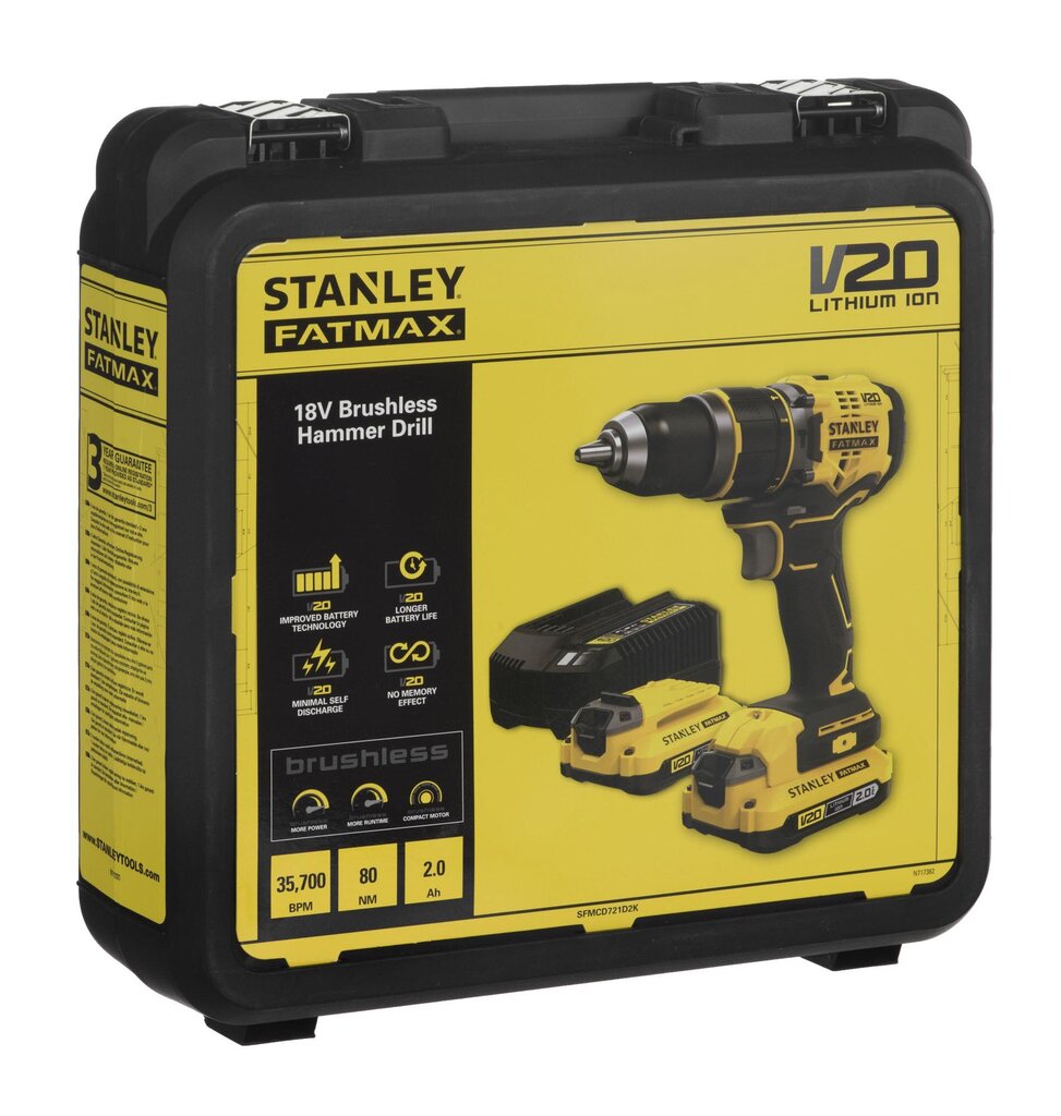 STANLEY SFMCD721D2K Cordless Drill 18V hind ja info | Akutrellid, puurid ja kruvikeerajad | hansapost.ee