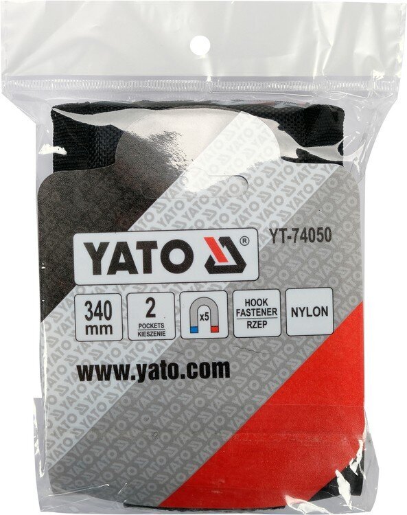 Magnetiline käevõru, 5 magnetit, 2 taskut Yato (YT-74050) hind ja info | Käsitööriistad | hansapost.ee