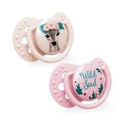 Silikoonist dünaamilised lutid Lovi Wild Soul Girl, 6-18 kuud, 2 tk, 22/884girl price and information | Pacifiers | hansapost.ee