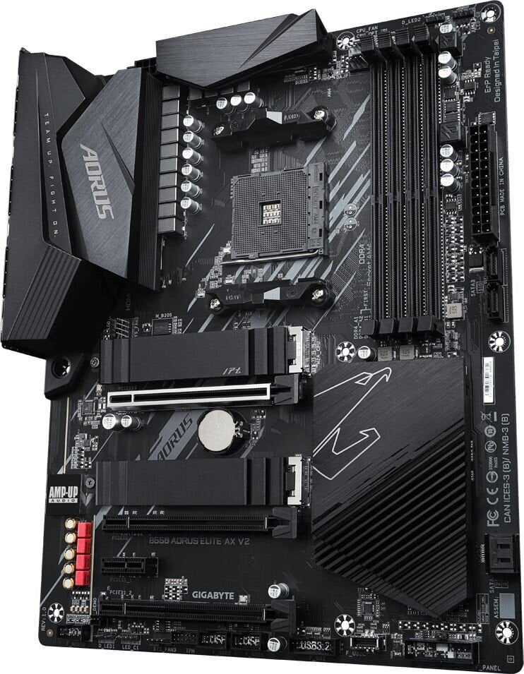 Emaplaat Gigabyte B550 AORUS ELITE AX V2 1.0 Processor family AMD, Processor socket AM4, DDR4 DIMM, Memory slots 2, Number of SATA connectors 4 x SATA 6Gb/s connectors, Chipset AMD B, ATX цена и информация | Emaplaadid | hansapost.ee