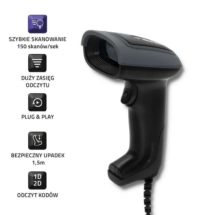 Triipkoodi lugeja Qoltec 50863 Wired QR & BARCODE Scanner | USB hind ja info | Nutiseadmed ja lisatarvikud | hansapost.ee