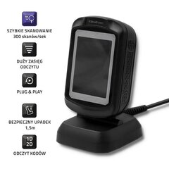 Настольный сканер QR и штрих-кодов | USB Qoltec 50864  цена и информация | Qoltec Мобильные телефоны, Фото и Видео | hansapost.ee